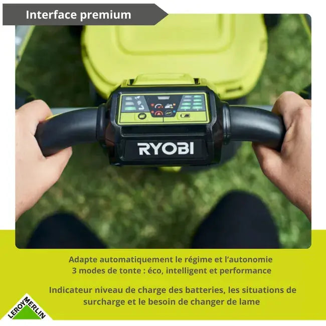 Tondeuse sur batterie brushless RYOBI Ry36lmxsp46a-150 36V, 46cm, 1 batterie 5Ah JARDINS LOISIRS