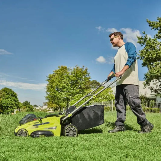 Tondeuse sur batterie brushless RYOBI Rlm36x46h50pg 36V, 46 cm, 1 batterie 5Ah JARDINS LOISIRS