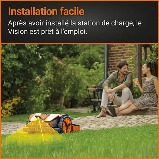 Robot tondeuse connecté WORX LANDROID VISION - Jusqu'à 600m² - WR206E (Sans fil) JARDINS LOISIRS
