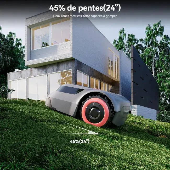 Redkey MGC500 Robot Tondeuse,Détection de Rupture de Câble,Angle de Montée Maximal de 24°,500m² JARDINS LOISIRS