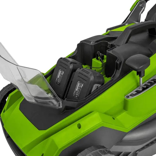 Tondeuse 40V -2 Batteries lithium 2.0Ah Chargeur Double Moteur Brushless Gazon 500m2 VITO JARDINS LOISIRS