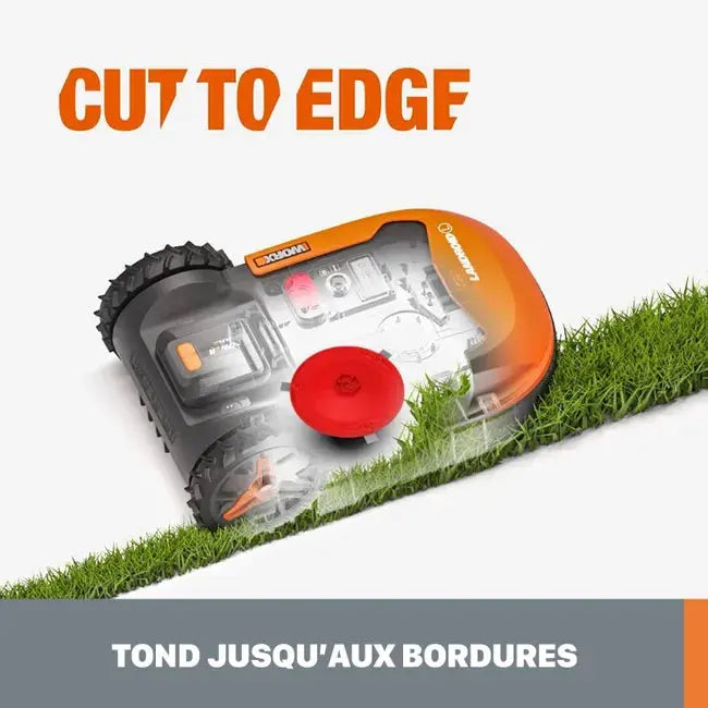 Robot tondeuse connecté WORX LANDROID PLUS - Jusqu'à 800m² - WR148E JARDINS LOISIRS