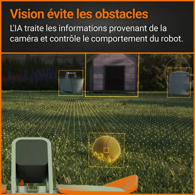 Robot tondeuse connecté WORX LANDROID VISION - Jusqu'à 600m² - WR206E (Sans fil) JARDINS LOISIRS