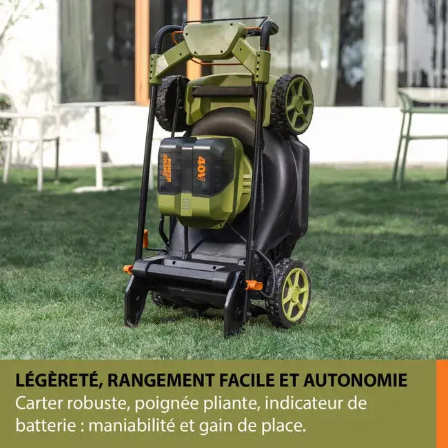 Tondeuse autotractée 40V 500m² ESSENTIAL BY WORX EJ741E + 2 batteries 5Ah JARDINS LOISIRS