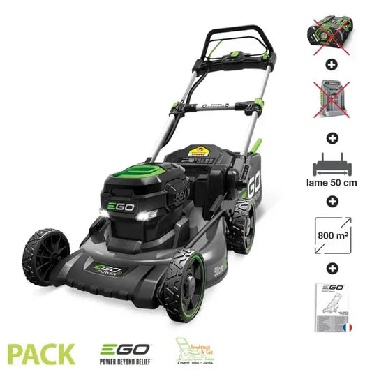 Tondeuse sans fil carter acier EGO lame 50cm sans batterie ni chargeur JARDINS LOISIRS