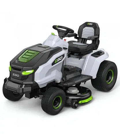 PACK Tracteur tondeuse autoportée à éjection latérale et mulching, 4 batteries 10Ah et chargeur rapide JARDINS LOISIRS