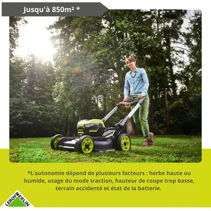 Tondeuse sur batterie 36V, RYOBI Ry36lmxsp53a-160, 53 cm JARDINS LOISIRS