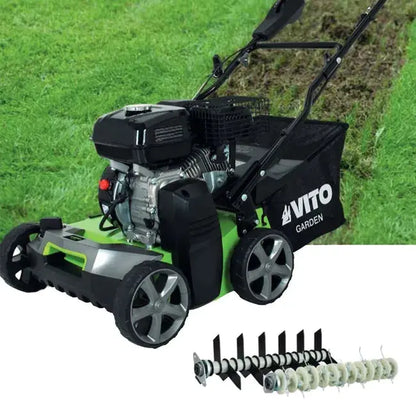 Scarificateur Démousseur 5,4CV 212cm3 Coupe 40cm Lames et ressorts VITO JARDINS LOISIRS