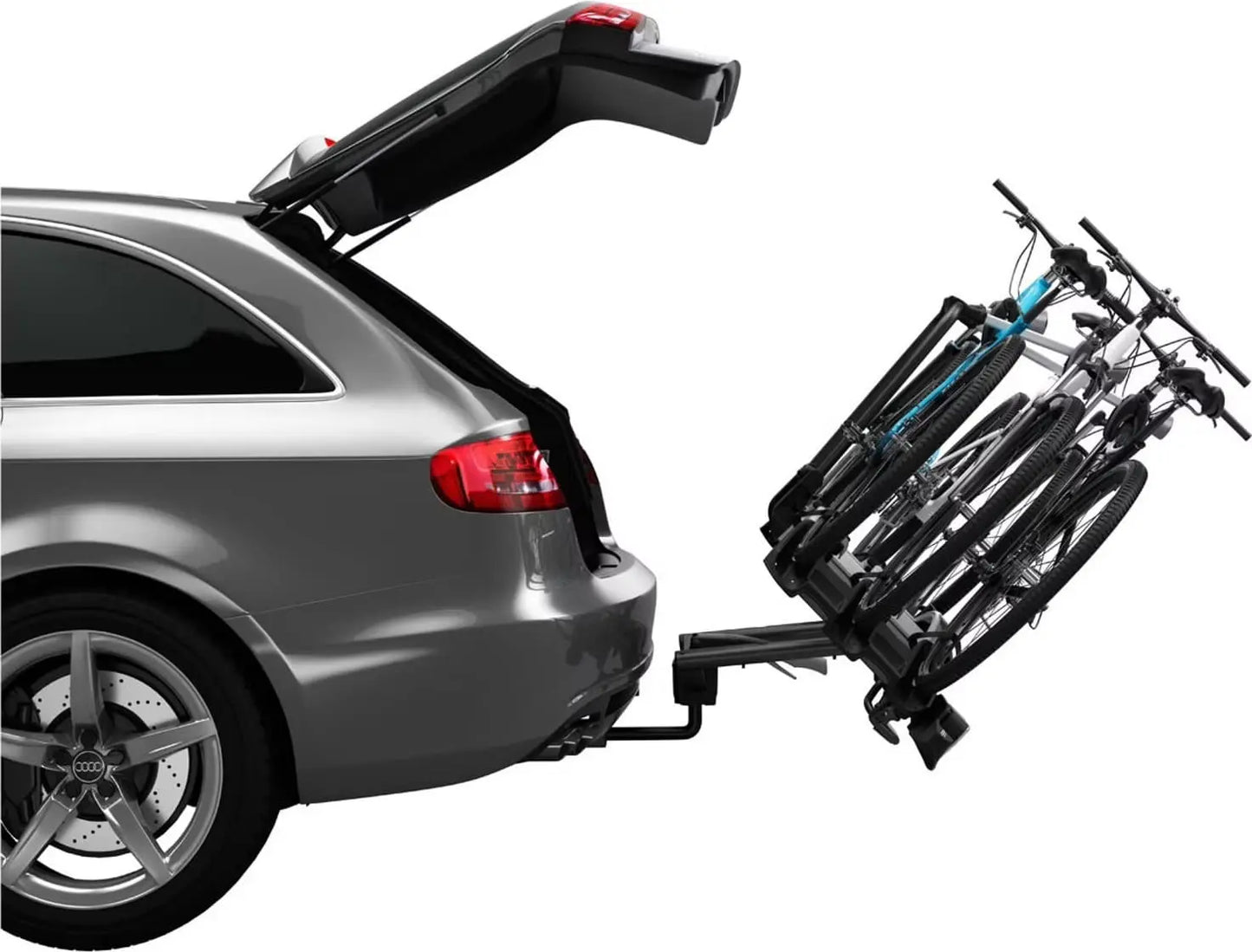 Porte-Vélos sur Boule d'Attelage Thule VeloCompact Prise 13 Broches - 3 Vélos (Compatible E-Bikes) Noir Argent JARDINS LOISIRS