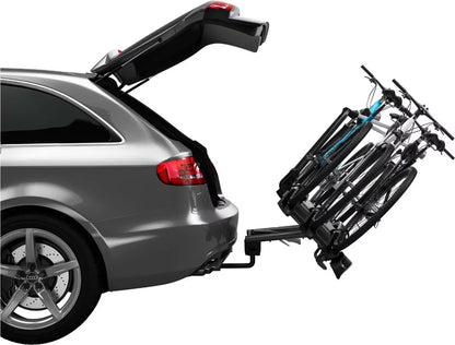Porte-Vélos sur Boule d'Attelage Thule VeloCompact Prise 13 Broches - 3 Vélos (Compatible E-Bikes) Noir Argent JARDINS LOISIRS