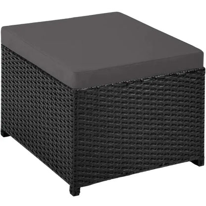 Salon de jardin en résine tressée et aluminium 8 places avec 2 sets de housse de protection TECTAKE JARDINS LOISIRS