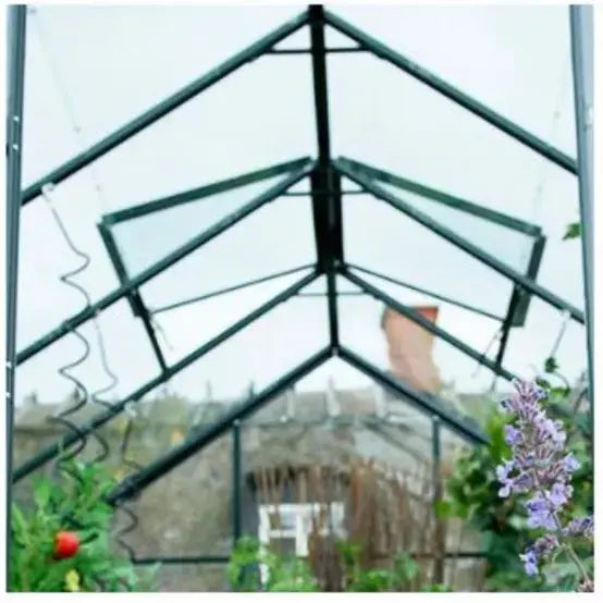 Serre de jardin Supreme verre trempé 5 m² vert + embase - Halls JARDINS LOISIRS