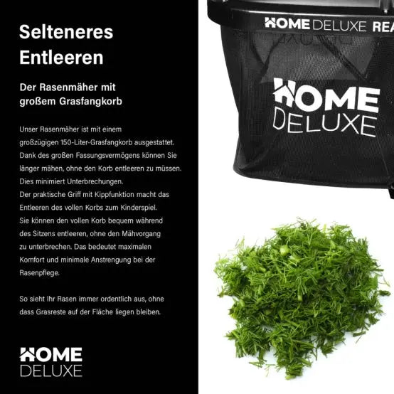 Tondeuse à gazon autoportée HOME DELUXE Reaper - moteur 4,5 kW (6,5 CV) - panier de 150 litres JARDINS LOISIRS