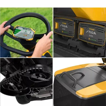 Tondeuse autoportée - Bac arrière - Capacité 240 L - 98cm de coupe - VL38HG JARDINS LOISIRS