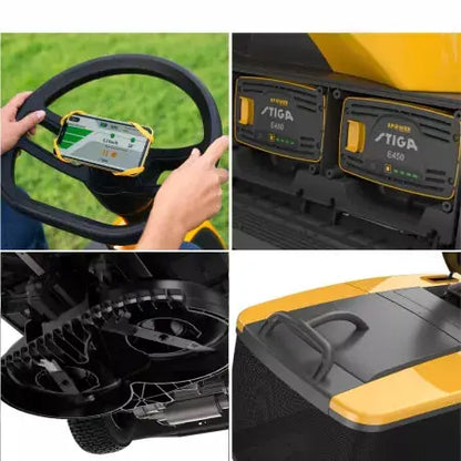 Tondeuse autoportée - Bac arrière - Capacité 240 L - 98cm de coupe - VL38HG JARDINS LOISIRS