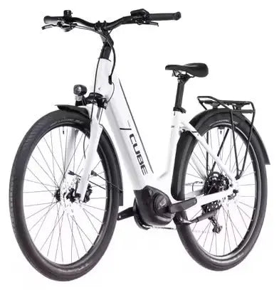 VTC Électrique Cube Touring Hybrid One 625 Easy Entry Shimano Cues 9V 625 Wh 700 mm Blanc Cotton Gris 2025 JARDINS LOISIRS