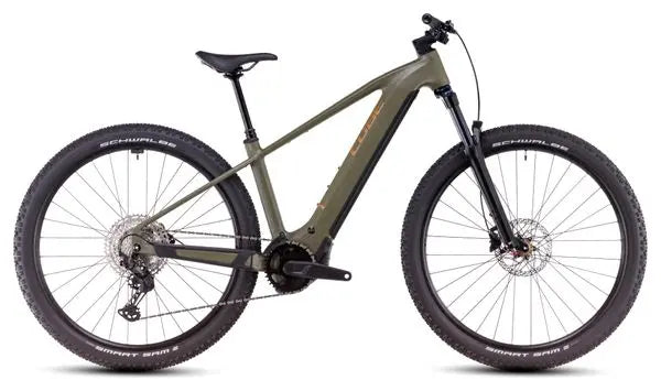 VTT Électrique Semi-Rigide Cube Reaction Hybrid Pro 600 Shimano Deore/Deore XT 12V 600 Wh 29'' Vert Dusty Olive 2025 JARDINS LOISIRS