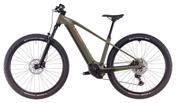 VTT Électrique Semi-Rigide Cube Reaction Hybrid Pro 600 Shimano Deore/Deore XT 12V 600 Wh 29'' Vert Dusty Olive 2025 JARDINS LOISIRS
