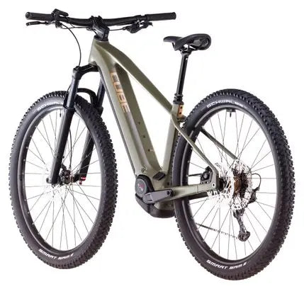 VTT Électrique Semi-Rigide Cube Reaction Hybrid Pro 600 Shimano Deore/Deore XT 12V 600 Wh 29'' Vert Dusty Olive 2025 JARDINS LOISIRS
