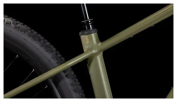 VTT Électrique Semi-Rigide Cube Reaction Hybrid Pro 600 Shimano Deore/Deore XT 12V 600 Wh 29'' Vert Dusty Olive 2025 JARDINS LOISIRS