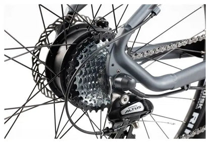 VTT Electrique Semi-Rigide Moma Bikes E-MTB 27.5'' Shimano Altus 8V Gris JARDINS LOISIRS