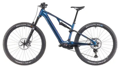VTT Électrique Tout-Suspendu Cube AMS Hybrid One44 C:68X SLX 400X Shimano XT 12V 400 Wh 29'' Bleu Deepcobalt Violet 2025 JARDINS LOISIRS