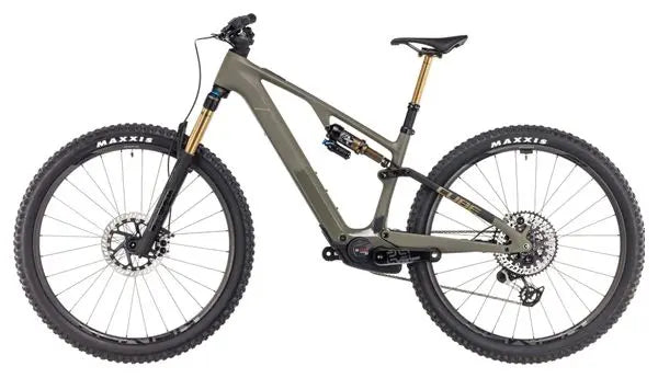 VTT Électrique Tout-Suspendu Cube AMS Hybrid One44 C:68X Super TM 400X Sram XX Eagle AXS 12V 400 Wh 29'' Vert Dusty Olive 2025 JARDINS LOISIRS