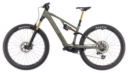 VTT Électrique Tout-Suspendu Cube AMS Hybrid One44 C:68X Super TM 400X Sram XX Eagle AXS 12V 400 Wh 29'' Vert Dusty Olive 2025 JARDINS LOISIRS