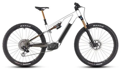 VTT Électrique Tout-Suspendu Cube AMS Hybrid One44 C:68X Super TM 400X Sram XX Eagle AXS 12V 400 Wh 29'' Vert Dusty Olive 2025 JARDINS LOISIRS