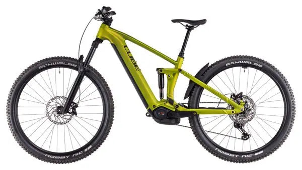 VTT Électrique Tout-Suspendu Cube Stereo Hybrid One44 EX 800 Shimano Deore/Deore XT 12V 800 Wh 29'' Vert Lizard 2025 JARDINS LOISIRS