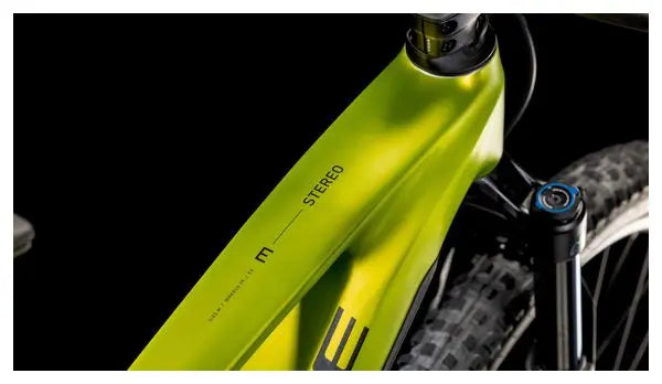 VTT Électrique Tout-Suspendu Cube Stereo Hybrid One44 EX 800 Shimano Deore/Deore XT 12V 800 Wh 29'' Vert Lizard 2025 JARDINS LOISIRS