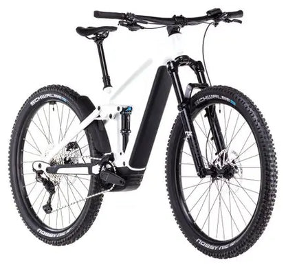 VTT Électrique Tout-Suspendu Cube Stereo Hybrid One44 EXC 800 Shimano Deore XT 12V 800 Wh 29'' Blanc Marble 2025 JARDINS LOISIRS