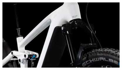 VTT Électrique Tout-Suspendu Cube Stereo Hybrid One44 EXC 800 Shimano Deore XT 12V 800 Wh 29'' Blanc Marble 2025 JARDINS LOISIRS