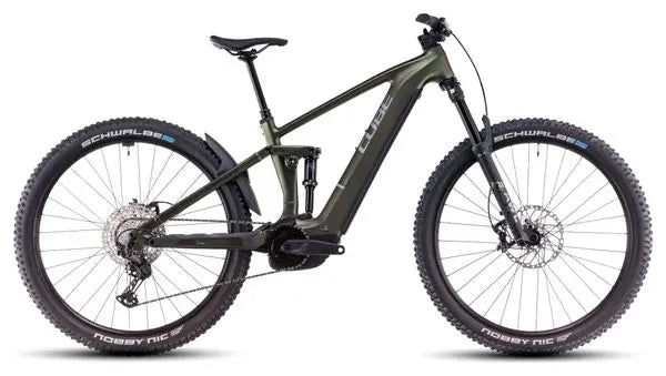 VTT Électrique Tout-Suspendu Cube Stereo Hybrid One44 EXC 800 Shimano Deore XT 12V 800 Wh 29'' Vert Orange Stellar Shiftiris 2025 JARDINS LOISIRS