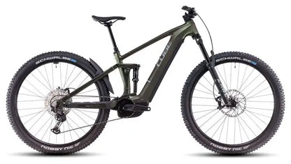 VTT Électrique Tout-Suspendu Cube Stereo Hybrid One44 EXC 800 Shimano Deore XT 12V 800 Wh 29'' Vert Orange Stellar Shiftiris 2025 JARDINS LOISIRS