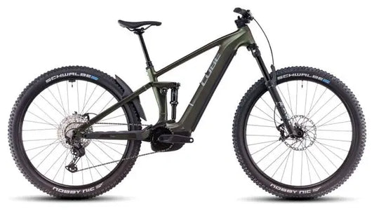 VTT Électrique Tout-Suspendu Cube Stereo Hybrid One44 EXC 800 Shimano Deore XT 12V 800 Wh 29'' Vert Orange Stellar Shiftiris 2025 JARDINS LOISIRS