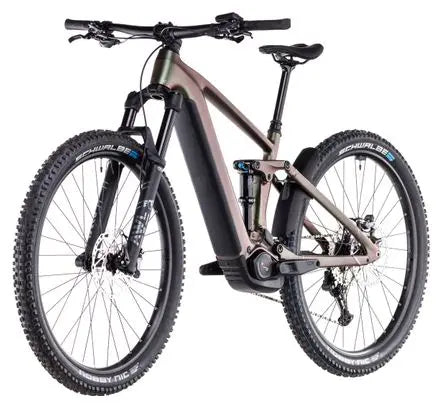 VTT Électrique Tout-Suspendu Cube Stereo Hybrid One44 EXC 800 Shimano Deore XT 12V 800 Wh 29'' Vert Orange Stellar Shiftiris 2025 JARDINS LOISIRS