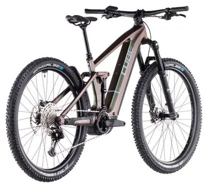 VTT Électrique Tout-Suspendu Cube Stereo Hybrid One44 EXC 800 Shimano Deore XT 12V 800 Wh 29'' Vert Orange Stellar Shiftiris 2025 JARDINS LOISIRS