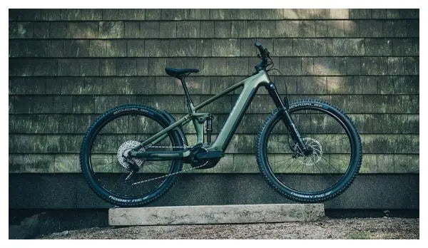 VTT Électrique Tout-Suspendu Cube Stereo Hybrid One44 EXC 800 Shimano Deore XT 12V 800 Wh 29'' Vert Orange Stellar Shiftiris 2025 JARDINS LOISIRS
