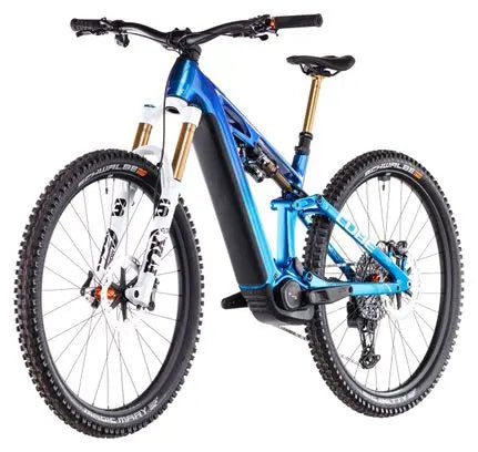 VTT Électrique Tout-Suspendu Cube Stereo Hybrid One44 HPC AT 800 Sram X0 Eagle AXS 12V 800 Wh 27.5'' Bleu Actionteam 2025 JARDINS LOISIRS