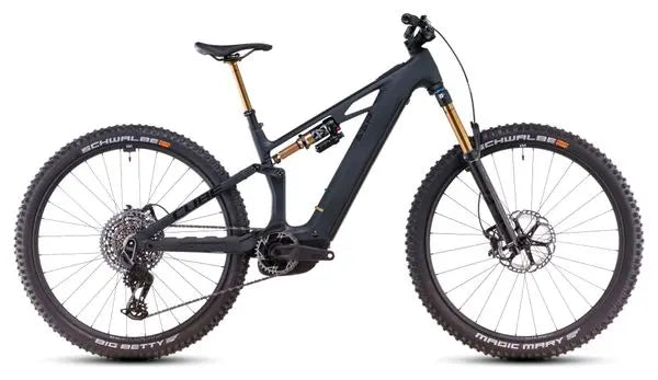 VTT Électrique Tout-Suspendu Cube Stereo Hybrid One44 HPC AT 800 Sram X0 Eagle AXS 12V 800 Wh 29'' Gris Carbon Noir 2025 JARDINS LOISIRS