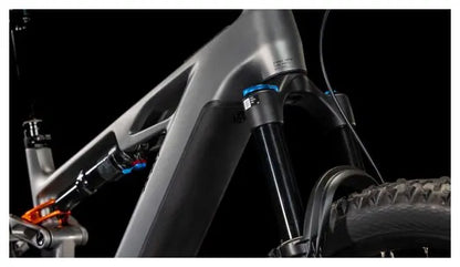 VTT Électrique Tout-Suspendu Cube Stereo Hybrid One44 HPC SLX 800 Shimano Deore XT 12V 800 Wh 29'' Gris Slab 2025 JARDINS LOISIRS