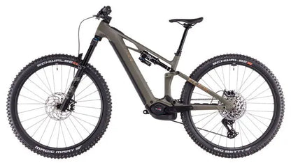 VTT Électrique Tout-Suspendu Cube Stereo Hybrid One44 HPC TM 800 Sram GX Eagle AXS 12V 800 Wh 29'' Vert Dusty Olive 2025 JARDINS LOISIRS