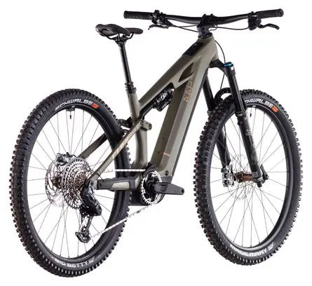 VTT Électrique Tout-Suspendu Cube Stereo Hybrid One44 HPC TM 800 Sram GX Eagle AXS 12V 800 Wh 29'' Vert Dusty Olive 2025 JARDINS LOISIRS
