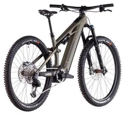 VTT Électrique Tout-Suspendu Cube Stereo Hybrid One44 HPC TM 800 Sram GX Eagle AXS 12V 800 Wh 29'' Vert Dusty Olive 2025 JARDINS LOISIRS