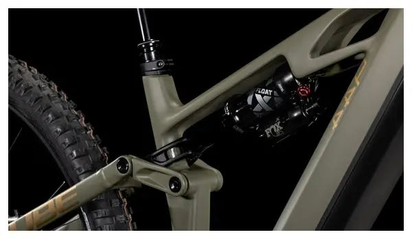 VTT Électrique Tout-Suspendu Cube Stereo Hybrid One44 HPC TM 800 Sram GX Eagle AXS 12V 800 Wh 29'' Vert Dusty Olive 2025 JARDINS LOISIRS