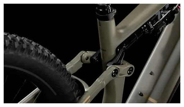 VTT Électrique Tout-Suspendu Cube Stereo Hybrid One44 HPC TM 800 Sram GX Eagle AXS 12V 800 Wh 29'' Vert Dusty Olive 2025 JARDINS LOISIRS