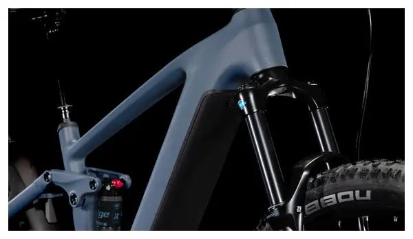 VTT Électrique Tout-Suspendu Cube Stereo Hybrid One44 Pro 800 Shimano Cues 11V 800 Wh 29'' Bleu Gris Ink 2025 JARDINS LOISIRS