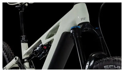 VTT Électrique Tout-Suspendu Cube Stereo Hybrid One77 HPC SLX 800 Shimano Deore XT 12V 800 Wh 29''/27.5'' Beige Desert Stone Vert 2025 JARDINS LOISIRS