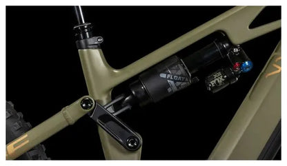VTT Électrique Tout-Suspendu Cube Stereo Hybrid One77 HPC TM 800 Sram GX Eagle AXS 12V 800 Wh 29''/27.5'' Vert Dusty Olive 2025 JARDINS LOISIRS